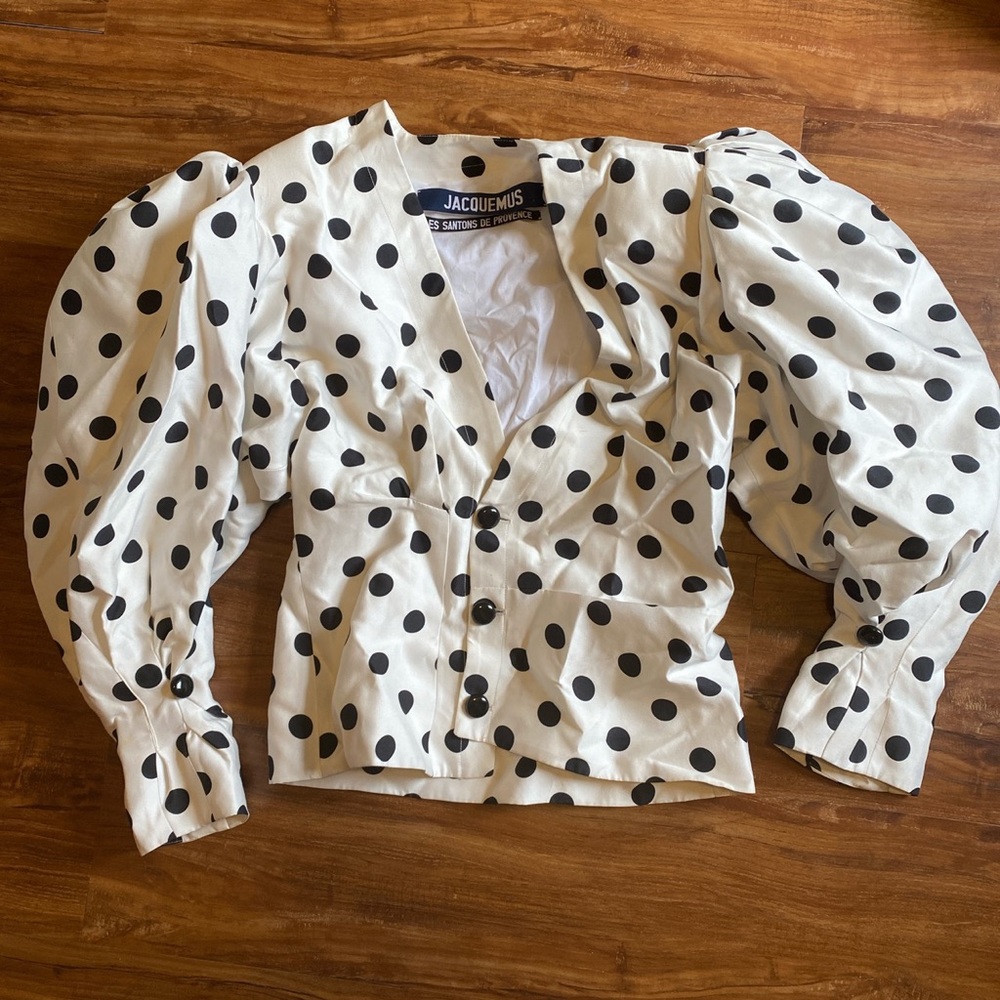 Jacquemus Black Polka Dot Blouse